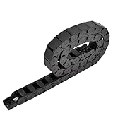 Startnow Semi-Enclosed Plastic Cable Drag Chain Wire Carrier with End Connectors Towline Router Milling Machine Tool Parts(18x50)