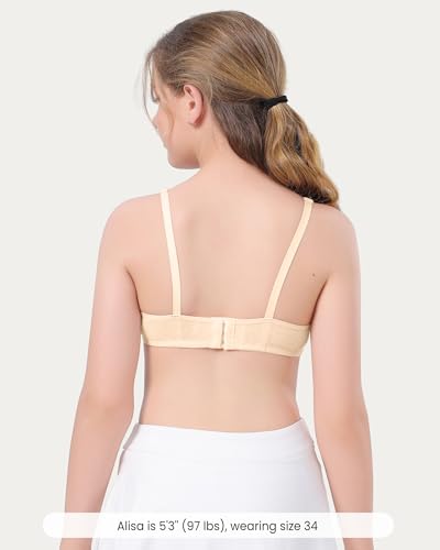 Girls Training Bra Cotton Sports Bra for Teen Girl 10-16 Adjustable Straps Cute Bras Soft Padded Supportive Wireless3