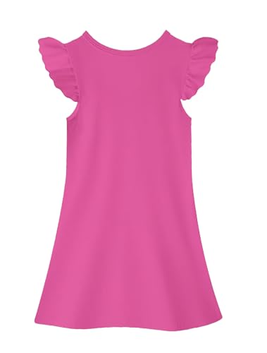 Girls Rainbow Unicorn Dress, Ruffle Sleeve Casual Playwear, Princess Dress for Birthday, Party, and Everyday Wear4