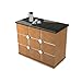 Lakeside 79989 Bristol Beverage Cart, 48"W x 25-1/2"D x 36-3/4"H with 2 Open Compartments