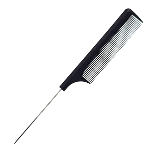 Peine profesional de carbon y acero inoxidable 8.8 pulg miniatura 1