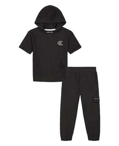 Image of Calvin Klein Baby Boys' 2-piece Fleece Set, Sweatshirt and Jogger Sweatpant