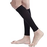 1 Pair Calf Compression Sleeves for Men and Women - Leg Compression Sleeve - Footless Compression Socks for Runners for Shin Splint Relief, Recovery, Running(Black,XXL)