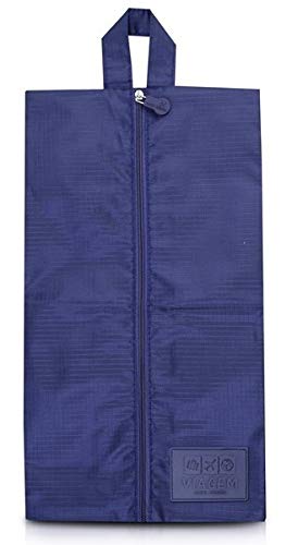 Necessaire Bolsa Porta Sapato Saco Organizador Mala Academia Cor: Azul