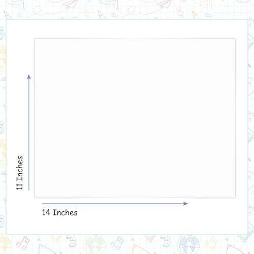 Hygloss Quadro de pôster branco 28 x 35 cm, pacote com 25 - cartolina em branco para material escola