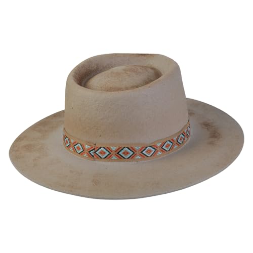 Chapeau fedora en feutre respirant style vieilli pour adulte homme et femme