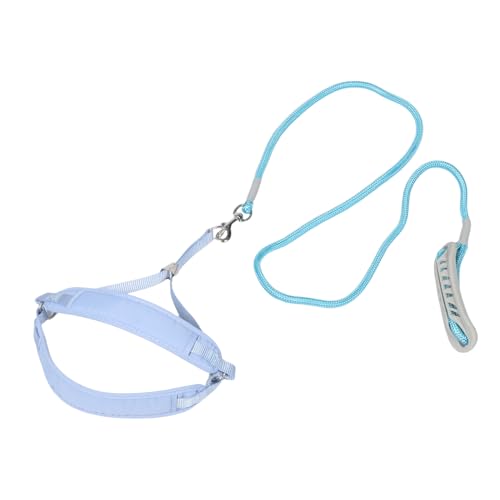 PENIKOKO 犬用ハーネス付きリード 小型犬用 通気性素材 胸ベルト可能 散歩 ジョギング トレーニング対応 耐久性ロープ設計 滑り止め