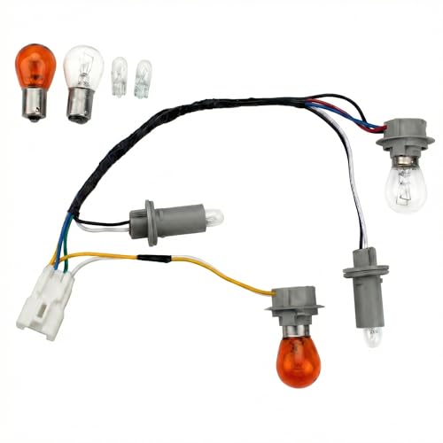 HOPUT 92450-3Q000 Tail Lamp Holder and Wiring with 8 Halogen Bulbs 1 Pack