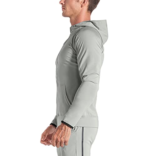 Image of BROKIG Mens Windbreak Running Jacket Zip Up Hoodie | Lightweight,Zip Pocket,Workout,Gym,Athletic,Track,Golf,Cycling,Full Zip Hoodie Jackets,Windbreaker,Jogging Sweatshirts