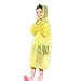 Walsilk 2Pack Emergency Rain Ponchos for Kids,Waterproof Child Raincoats with Hood and Sleeves,Portable & Lightweight (2Yellow)