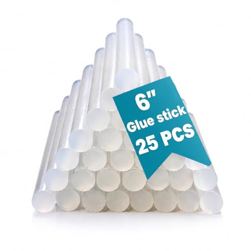 Image of Delivery Pax Glue Stick 11mm | Glue stick for glue gun | 6 inch 25 pcs | Hot Glue sticks | Glue Gun Stick | Transparent Low Drip for DIY, Art & Craft, Repairs, Sealing & Home Use