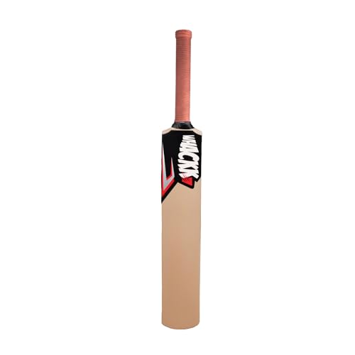Image of WHACKK Double Blade Cricket Bat Full Size - Premium Virgin Plastic Hard Fiber Tennis /Turf Bat, Lightweight Tournament Size 8 for Adults & Seniors (Bisque)