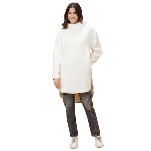 Image of Being Human Red Easy Fit Long Sleeves Detachable Women's Hoodie Clothing