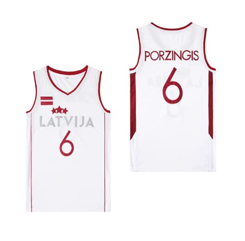 Amazon.com : k Porzingis Latvia Stitch Basketball Jersey
