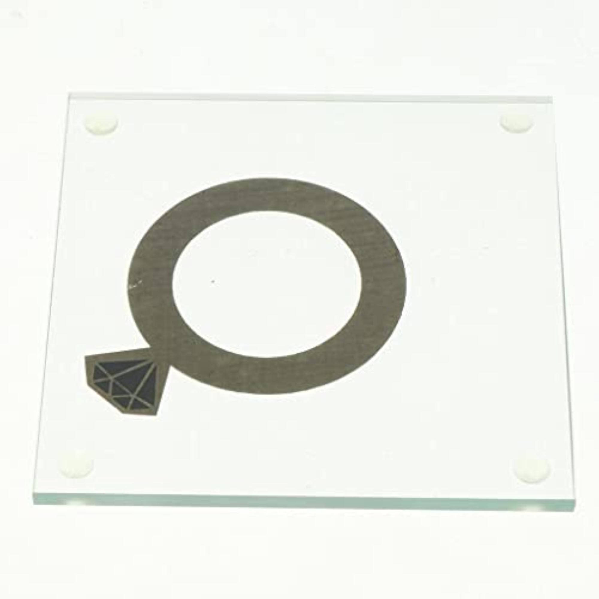 Ring Pattern Glass Coasters, Attractive Gift Choice