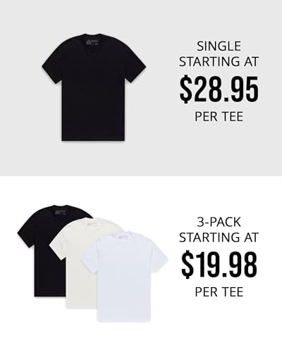 INTO THE AM Men's Heavyweight T Shirts for Men S - 3XL Boxy 100% Cotton Heavy Duty Thick Weight Tshirt4