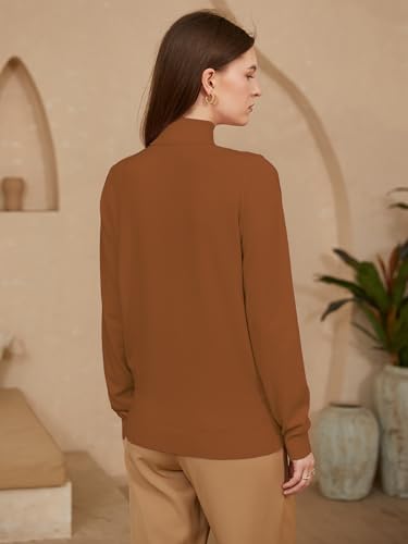 Image of DAIMIDY Turtleneck Sweaters for Women Long Sleeve Pullover Tops | Knitted Material| Soft, Warm and Breathable| High Resilience and Tensile Strength Design| Business Casual Tops| Dailywear