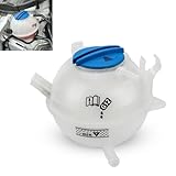 1K0121407A Engine Coolant Reservoir Expansion Tank with Cap for AUDI A3 Q3 TT RS3/ VW Jetta Passat Golf Beetle CC Eos Tiguan Rabbit 603-253