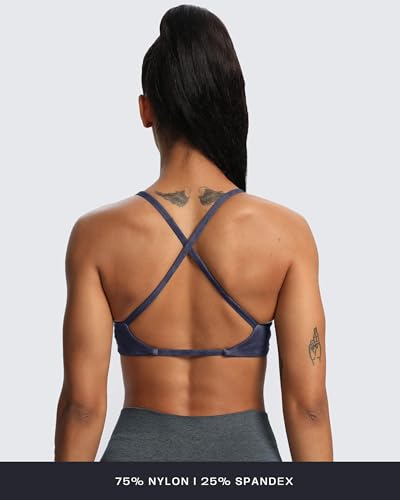 Image of Aoxjox Women's Workout Sports Bras Fitness Metamorph Sienna Twist Bra Yoga Crop Tank