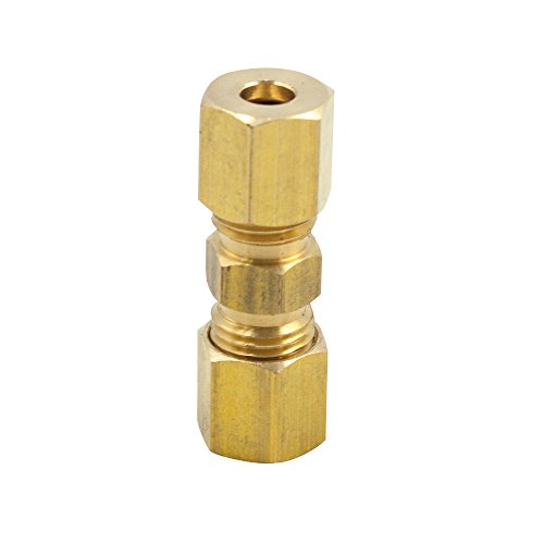 Legines Brass Compression Tube Fitting, Union, 3/8" OD x 3/8" OD, Pack of
