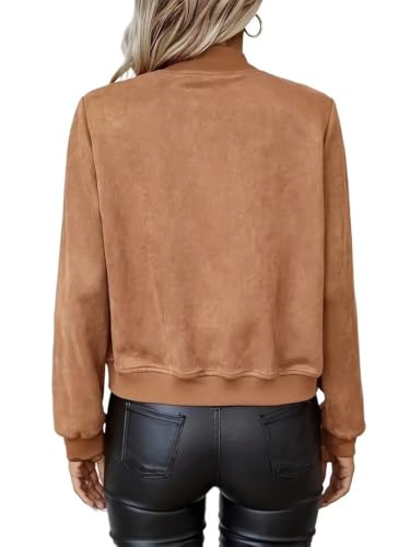 Leather Jacket Long Sleeve Lapel Zip Side Pocket Casual Leather Coat for Women Outerwear Windbreaker Women FAL2