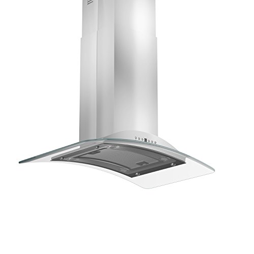 Z Line Gl9I-30 Stainless Steel And Glass Island Mount Range Hood, 30-Inch #TOP2