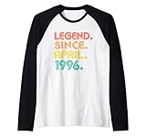Photo Gallery legend since april 1996 vintage 1996 year of birth birthday maglia con maniche raglan Photo Gallery legend since april 1996 vintage 1996 year of birth birthday maglia con maniche raglan