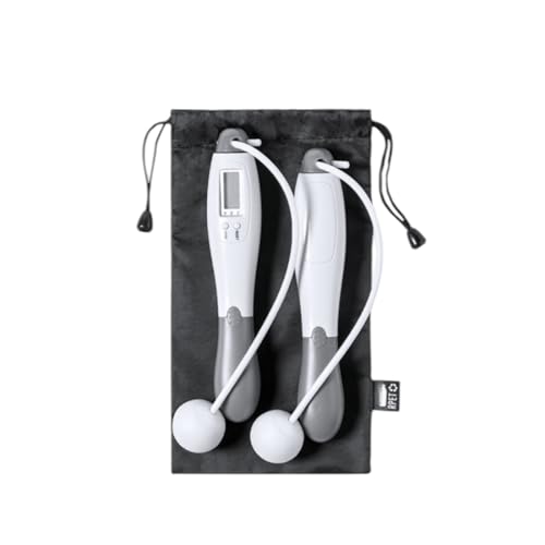 Comba Digital con Contador y Pantalla LCD, Cuerda para Saltar Fitness Cardio, Mangos Ergonómicos Antideslizantes, Incluye Funda RPET con Cordón y Pilas de Botón