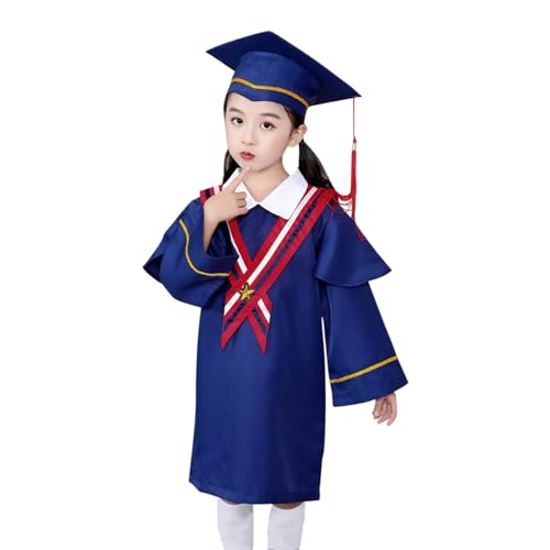 2 Piece Kindergarten Graduation Gown Cap 2025 Preschool Graduation Accessories Tassel Sash Toddler Charm Outfit
