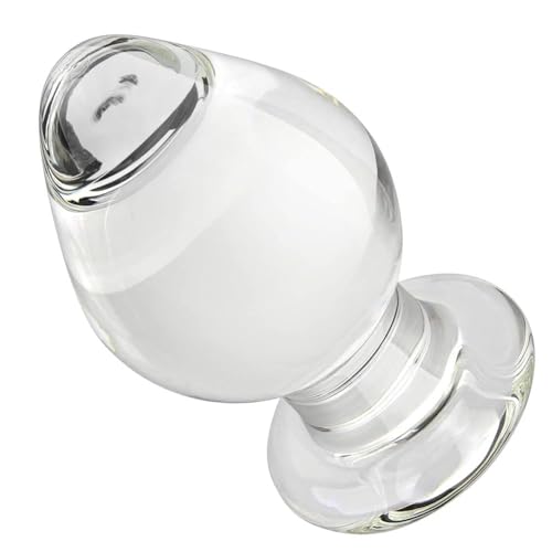 FST Large Anal Plug Crystal Mushroom Shape Butt Plug Glass Massage Bum Plug Sex Toys for Women Men Masturbation Transparent