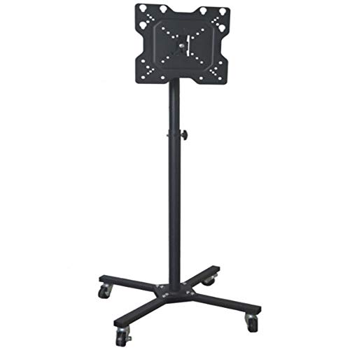 Rostfreier Stahl Deckenhalterung für Fernseher für 14-43 Zoll Bildschirme,Schwarz Fernseher Halter mit Rollen bis 25KG Höhenverstellbar Neigbar, Max