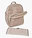 FAWN DESIGN Nylon Diaper Bag Backpack with Changing Pad, Beige Backpack Diaper Bag with 11 Interior and 5 Exterior Pockets, Padded and Adjustable Straps for All Day Comfort, 16x13x7 inches