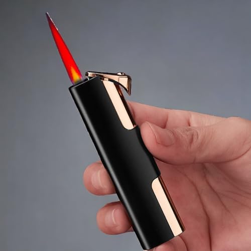 Encendedor recargable a butano antorcha rojo miniatura 2
