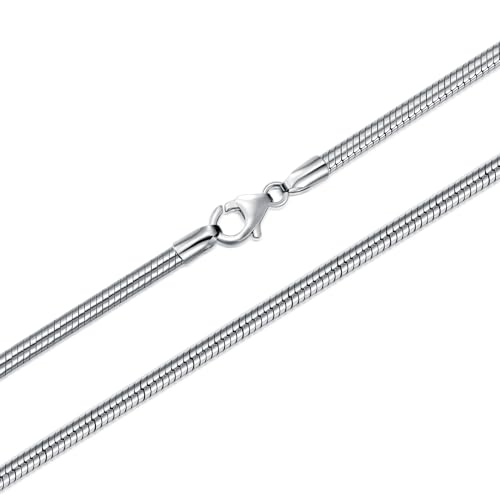 Chaîne serpent en argent 925 de 1 à 3 mm pour homme et femme