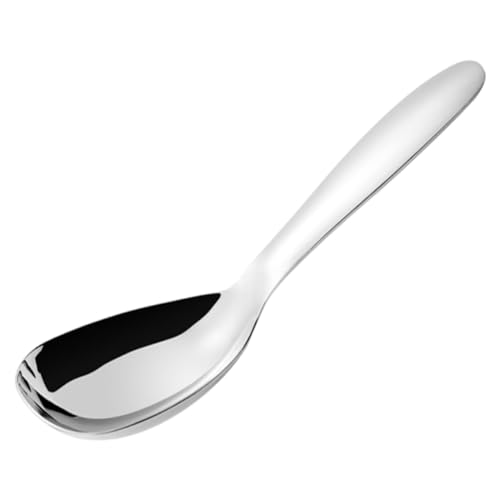 BAZEITFLOW 不??加厚加深スープスプーン 大型サービングスプーン 家用ビュッフェ対応 軽量持ち運び簡単 食卓用調理器具
