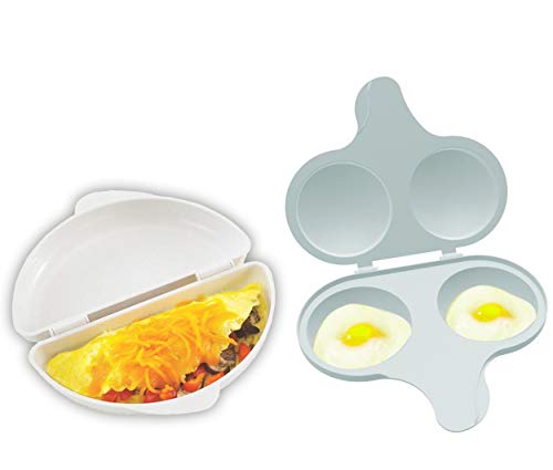 Comparison: Best Egg Poacher Microwave 8 Nordic Ware Easy Breakfast Set - Omelet Pan and 2 Cavity Egg Poacher (Microwaveable)
