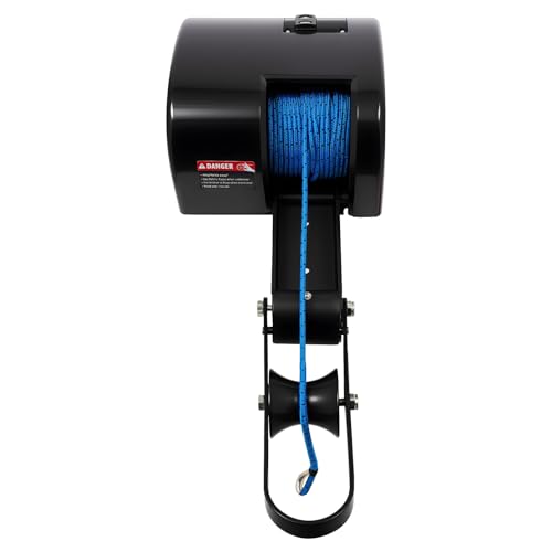 Winche eléctrico para barco 12V DC, capacidad ancla 35 lbs, cuerda trenzada 100ft