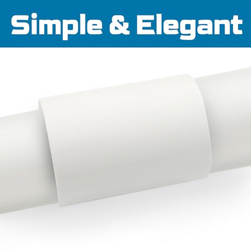 Marvexi 10Pcs 3/4Inch White PVC Pipe Couplings, Slip Socket Fitting Adapter Connector, Straight Pressure Pipe Fittings for DIY PVC Shelf Garden Support Structure