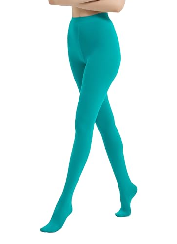 Image of 80D Semi Opaque Tights for Women Stretchable High Waist Womens Stockings Soft Pantyhose with 20+ Colors