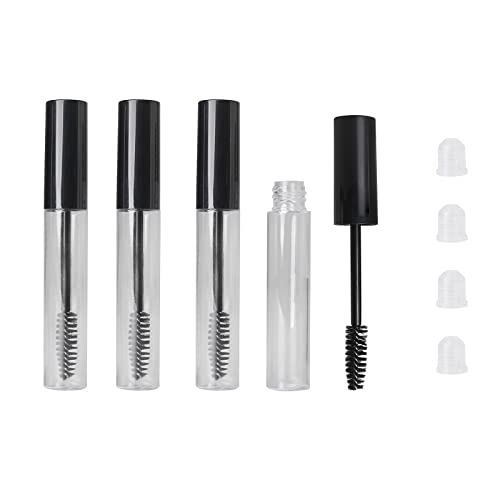 OverNews 10ml Mascara Tube, Empty Eyelash Container with Wand, Refillable Lash Serum Bottle for Castor Oil