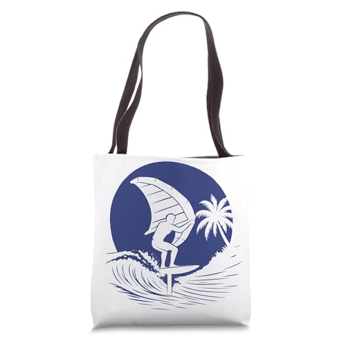 Wingfoil Surfer Wingfoiling Board Surfing Wing Foiling Tote Bag