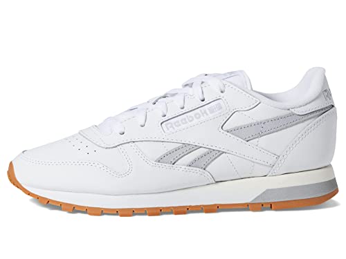 Image of Reebok Women's Classic Leather Sneaker, White /Cold Grey /Chalk, 11