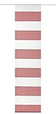 Fabricado en Alemania. Deko Trends Paso Lino 6237115 30 – Panel japonés, plástico, Color Blanco y Rojo, 245 x 60 x cm