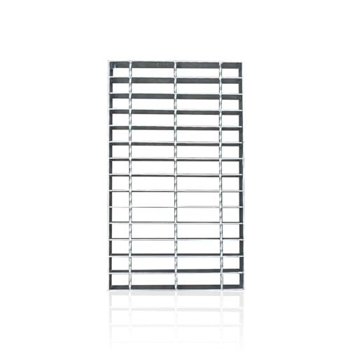 B125 - Cubierta de drenaje de rejilla de acero galvanizado resistente para calzadas de garaje, patios y patios (50 x 30 x 3 cm), solución de gestión de agua