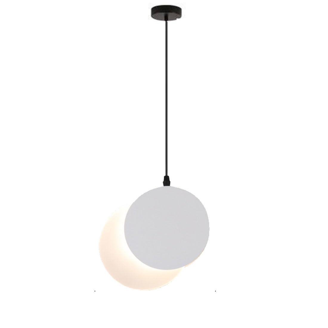 Lámpara de techo LED regulable blanca de 2 anillos para comedor y dormitorio