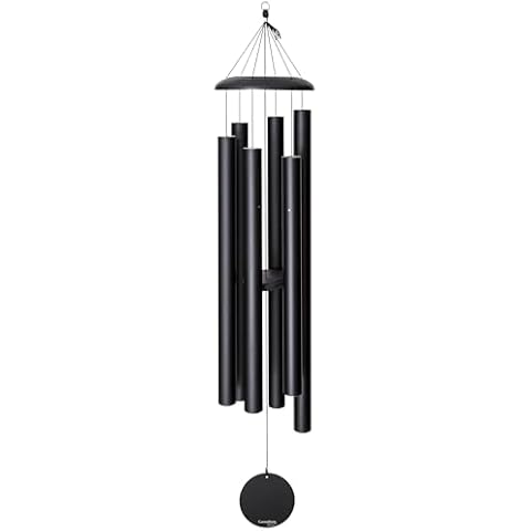 Corinthian Bells by Wind River - 65 inch Black Wind Chime for Patio, Backyard, Garden, and Outdoor Decor (Aluminum Chime) Made in The USA Cover