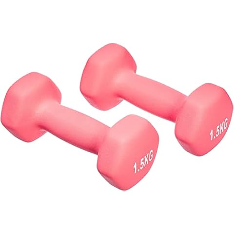 Amazon Basics Neopren Hanteln Gewichte, Pink,2er-Set (2 x 1.5Kg) Cover