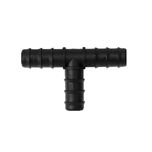 Invernadero tee Inserte la lengüeta del Conector de Manguera de púas Poli Conector de riego por microaspersión Goteo guarniciones (Color : B 50pcs)