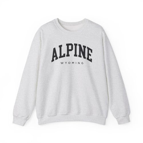 CUSTOMI Alpine Wyoming Adult Unisex Crewneck Sweatshirt Ash L