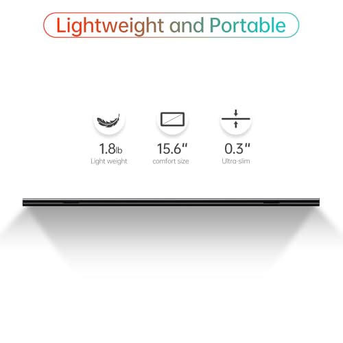Image of WGK 15.6 inch Portable Monitor 4K UHD 100%sRGB Travel Display HDMI /USB-C Compatible with Laptops, Desktops, Phones, PS, Mac, Xbox, Switch, and Other Gaming Devices Kickstand & Speakers VESA Mountable